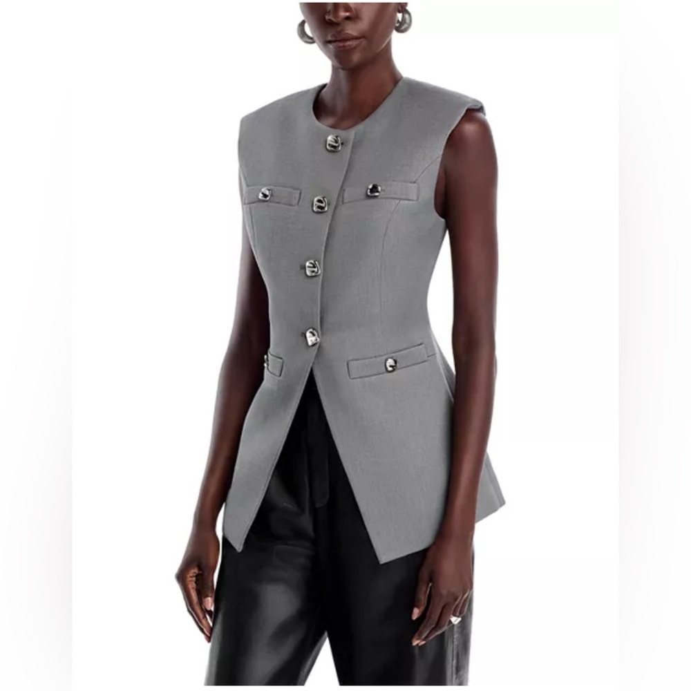 Endless Rose Gray Buttoned Vest